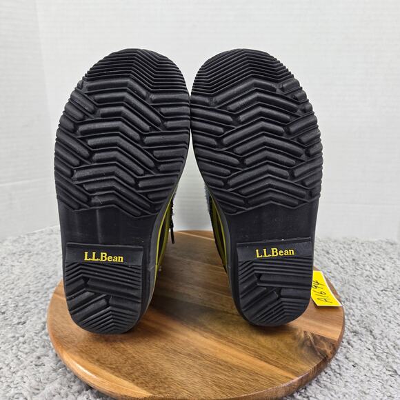 L.L.Bean Blue Suede Leather Black Winter Snow Pac Duck Boots Kids size 4 295601 - Picture 9 of 13